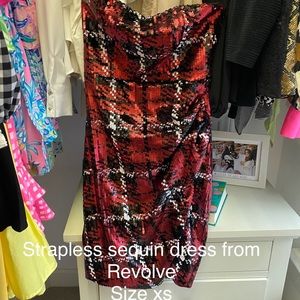 Sequin revolve strapless dress